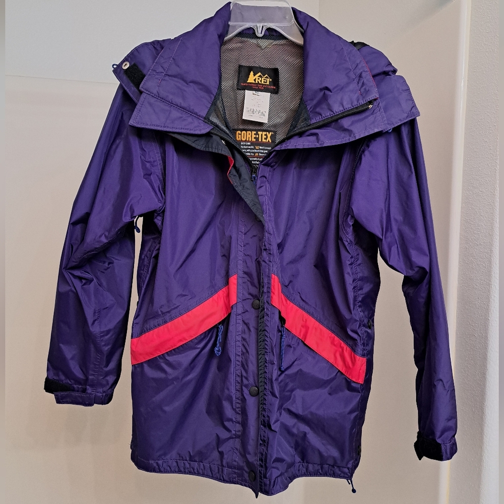 REI Women's Waterproof Jacket in Purple and Pink